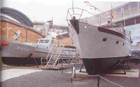 海軍展示場佔地不大，展出兩艘巡邏艇大小的艦艇。